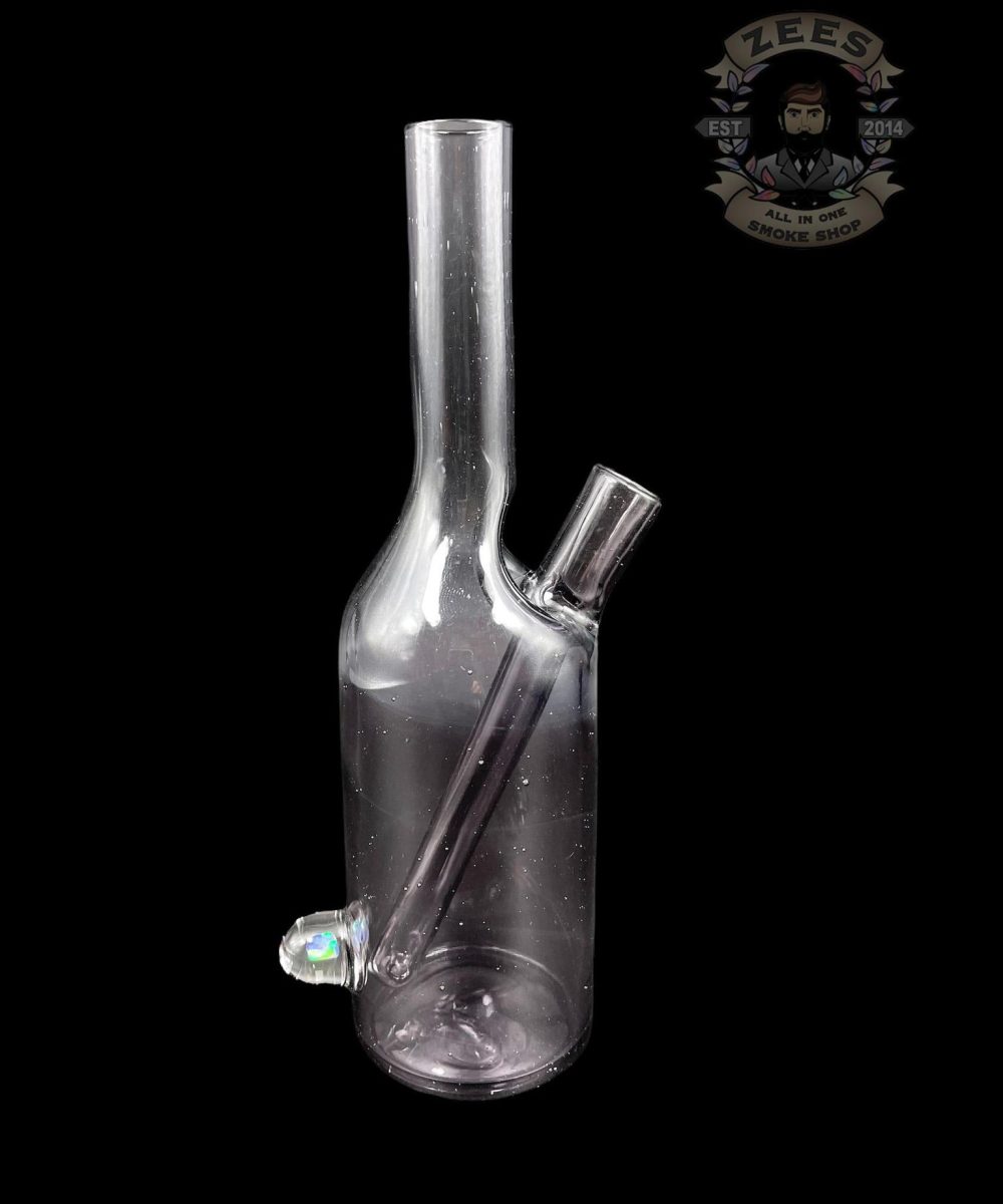THE GLASS MECHANIC: PLUM GLOW ENCASED OPAL SAKE BOTTLE