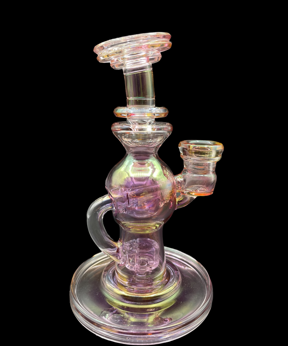 SLATE GLASS: PURPLE FUMED BALL RIG
