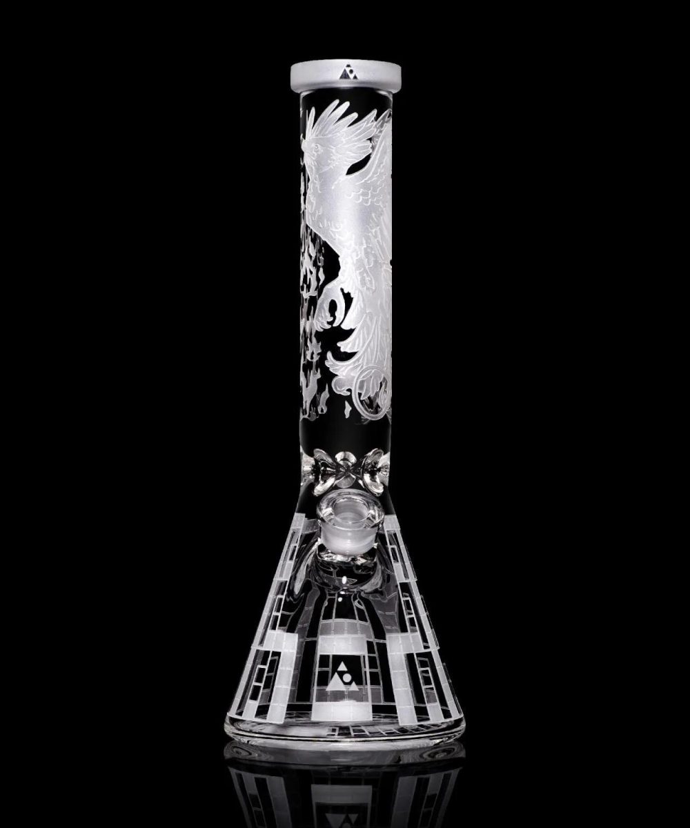 Alternative view of MILKY WAY GLASS: 15" PHOENIX PRISON BEAKER (MK-008)