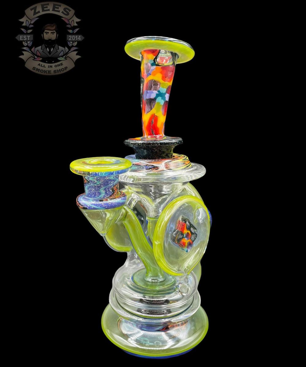 Alternative view of SHOULDER WORX GLASS: LIME DROP FORREST DUAL DISK UPTAKE RECYCLER