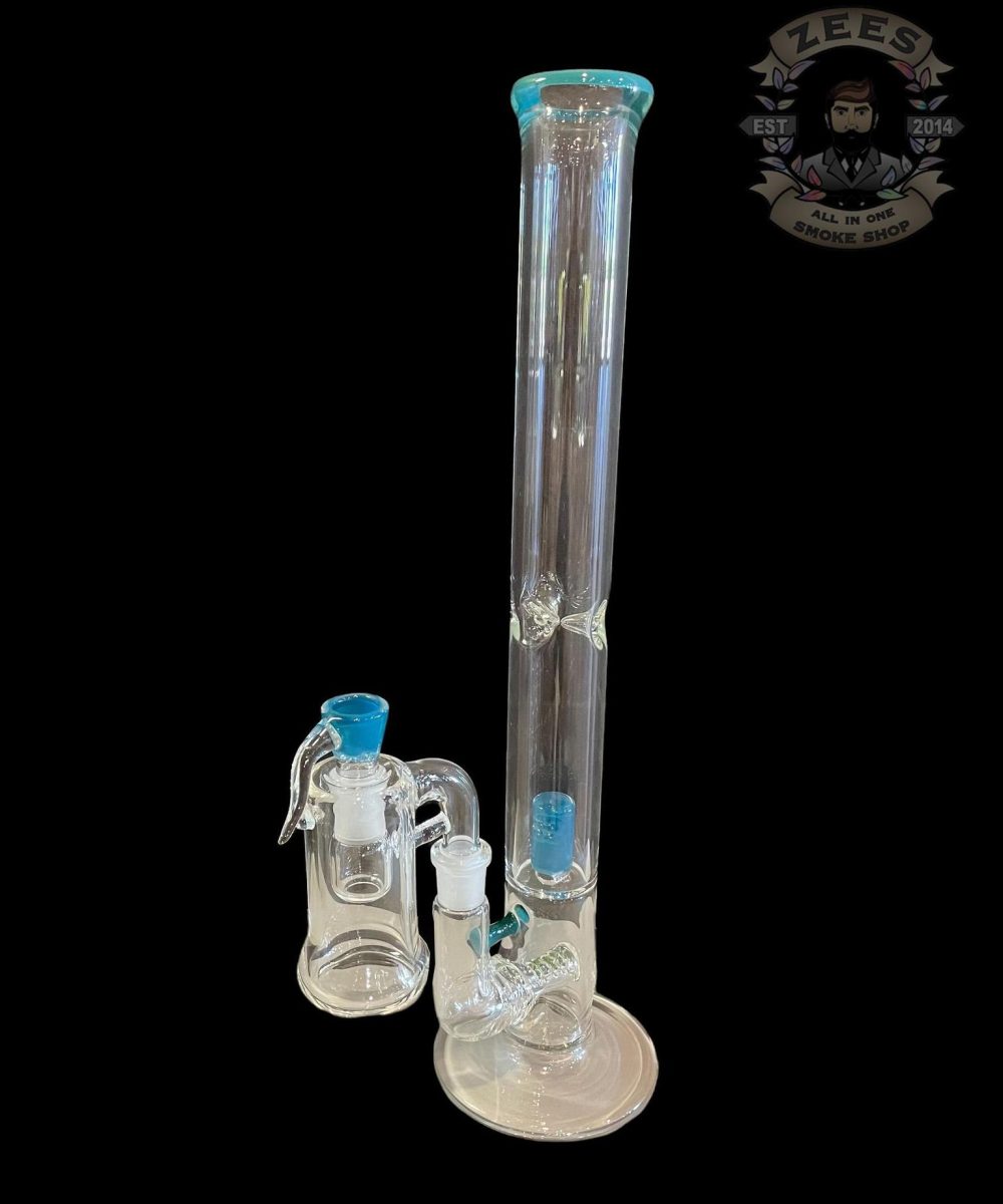 Alternative view of GRASSHOPPA GLASS: 18" OCEAN TEAL STRAIGHT TUBE SET