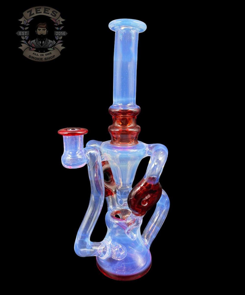Alternative view of SWEET JUSTICE GLASS: GHOST AND POMEGRANATE SWISS DOUBLE DOUGHNUT RECYCLER