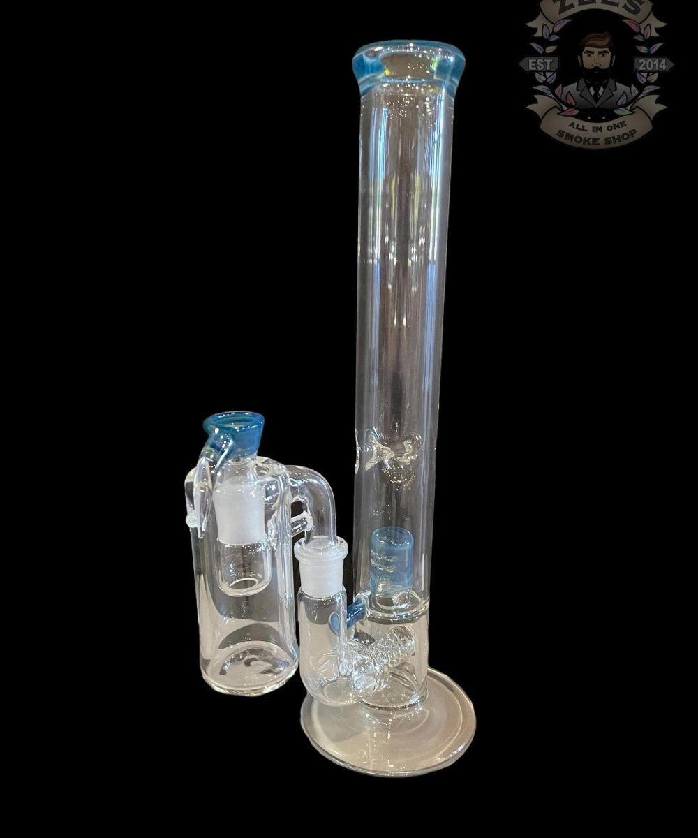 Alternative view of GRASSHOPPA GLASS: 15" AQUAMARINE STRAIGHT TUBE SET