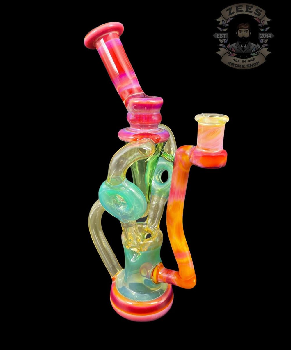 SWEET JUSTICE GLASS: KRIPPY SERENDIPITY AND TANGIE DRAGON SWISS DOUBLE DOUGHNUT RECYCLER