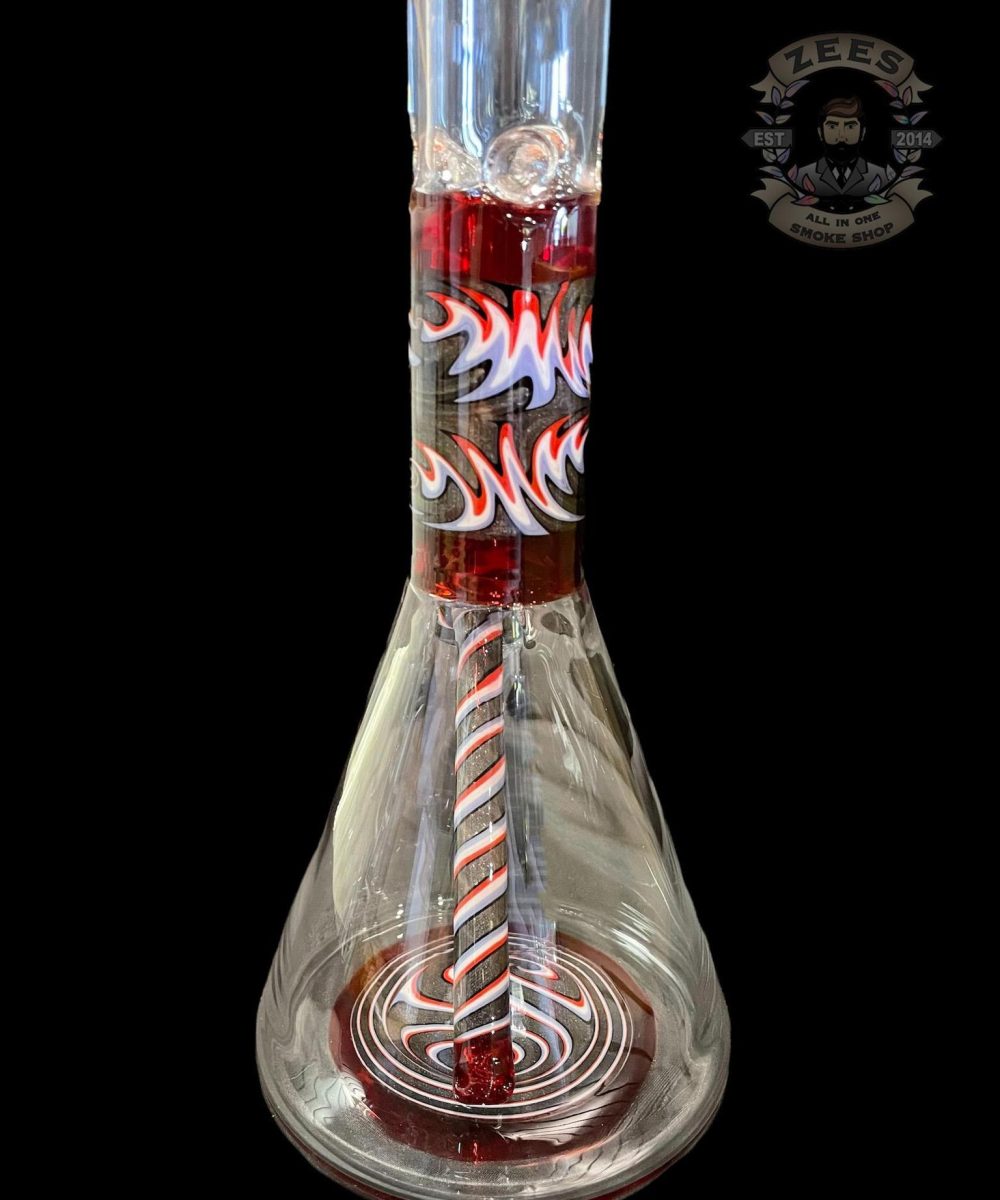 Alternative view of AUGY GLASS: 18" RED ELVIS AND BARBERSHOP WIG WAG BEAKER
