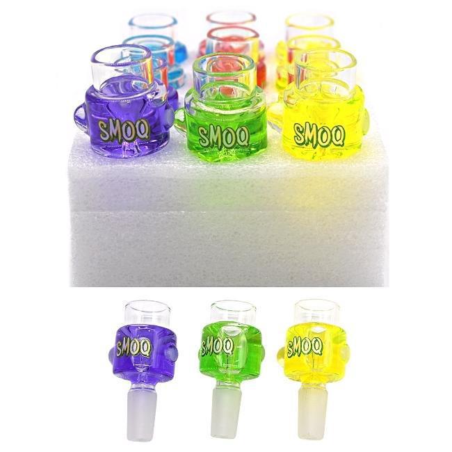 SMOQ GLASS: 14MM GLYCERIN FLOWER SLIDE
