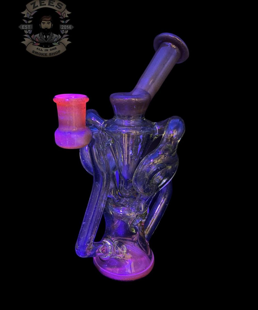 Alternative view of SWEET JUSTICE GLASS: UV LIME DROP SWISS DOUBLE DOUGHNUT RECYCLER