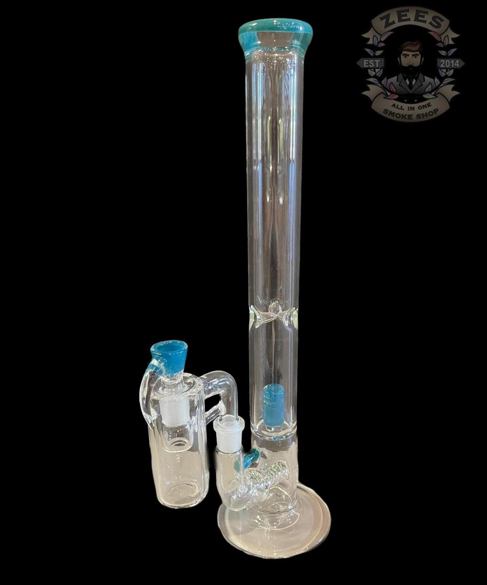 Alternative view of GRASSHOPPA GLASS: 18" OCEAN TEAL STRAIGHT TUBE SET