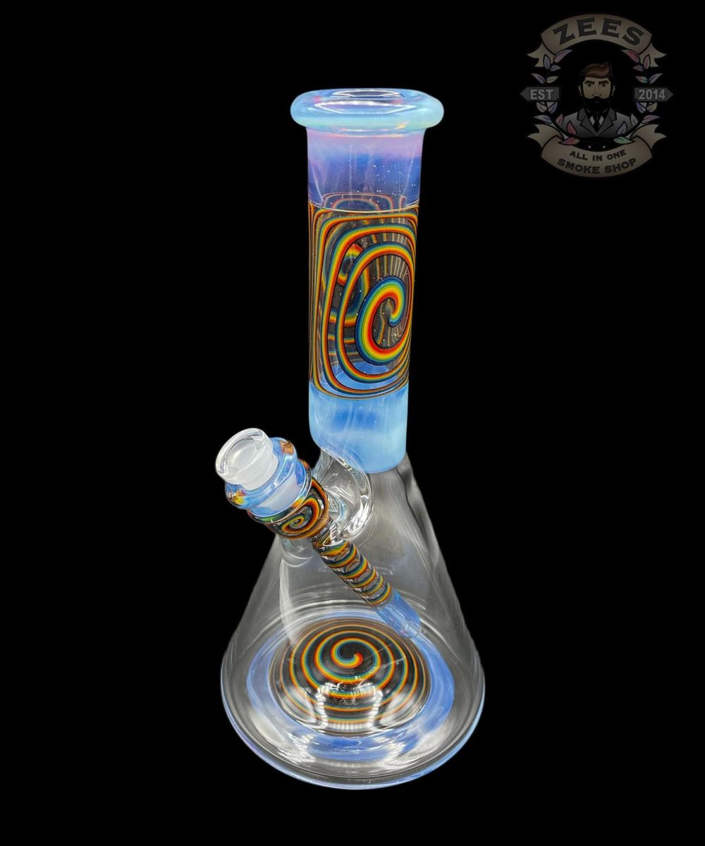 Alternative view of IAN S GLASS: GHOST RAINBOW WIG WAG PULL TUBE #5