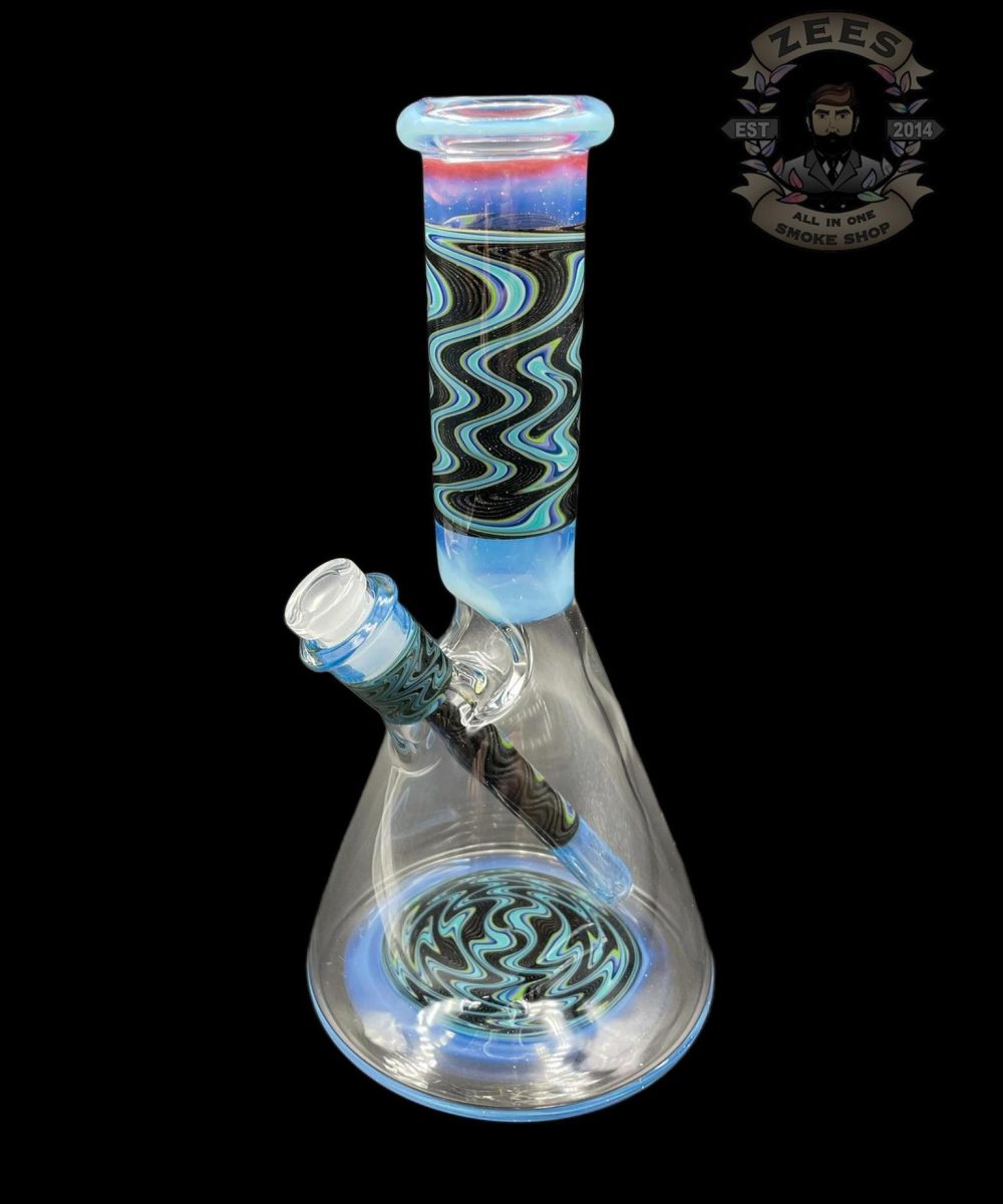 Alternative view of IAN S GLASS: MOONSTONE TEAL WIG WAG PULL TUBE #1