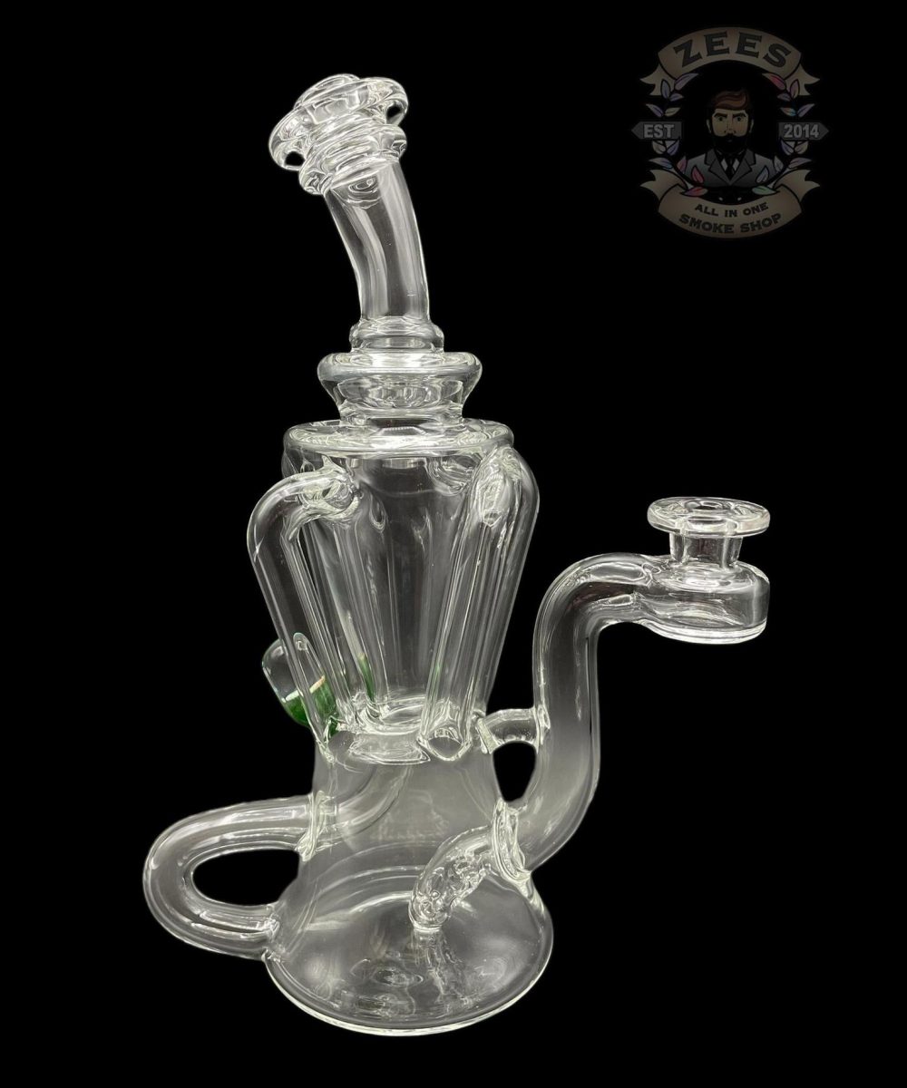 HEART AND MIND GLASS: FOREST FACETED ENCASED OPAL QUAD RECYCLER