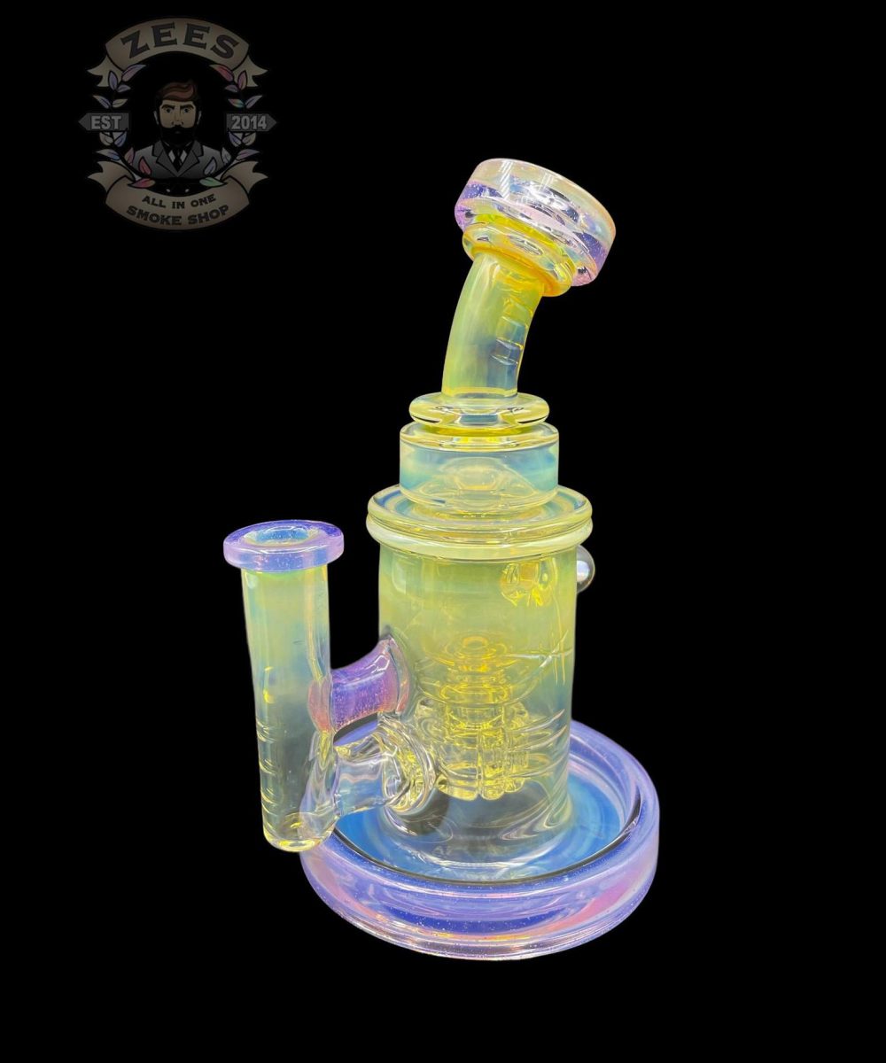 Alternative view of BRONX GLASS: PINK LILAC SILVER FUMED ENCASED OPAL INCYCLER