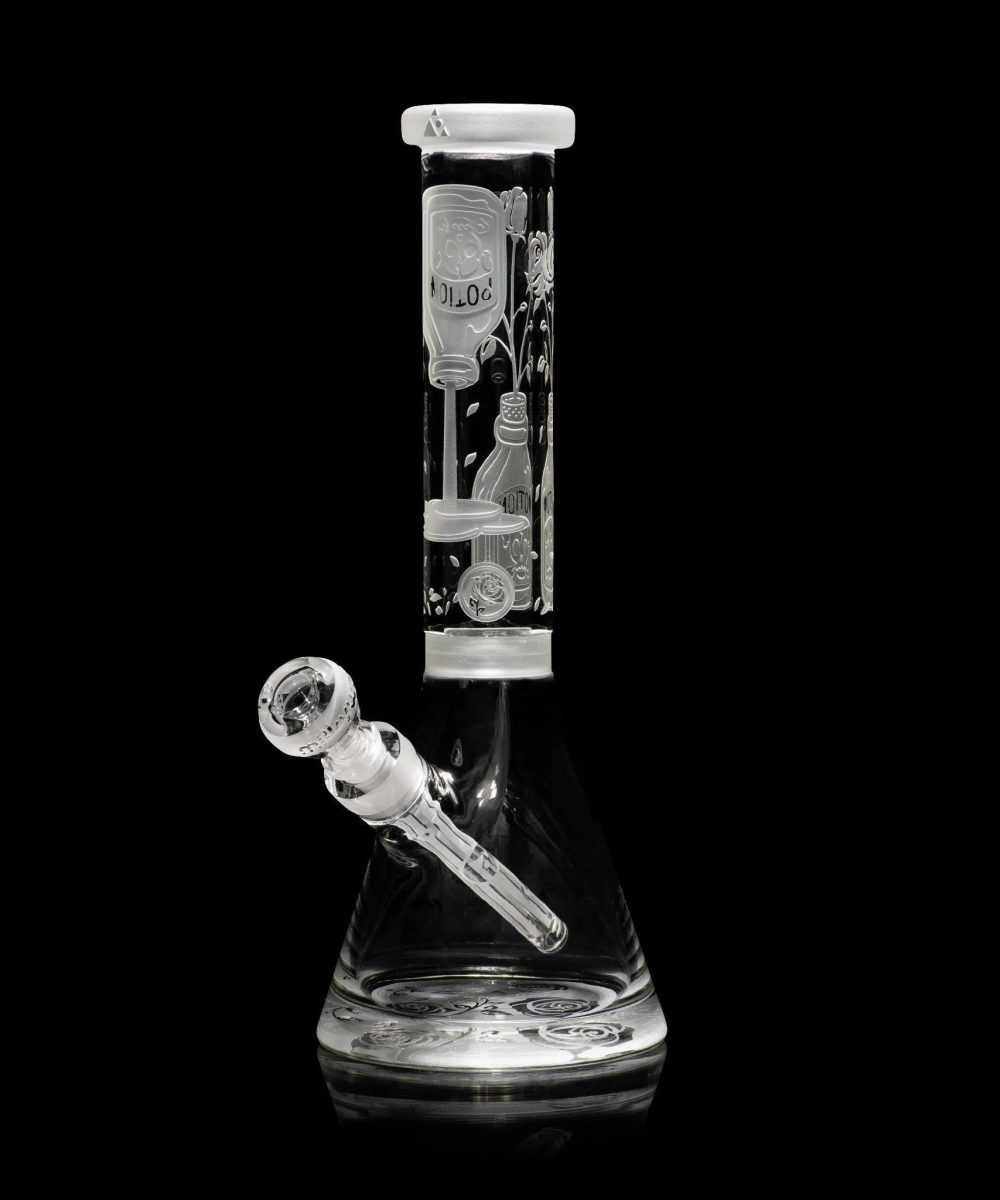 MILKY WAY GLASS: 15" POTION ROSE BEAKER (MK-1002)