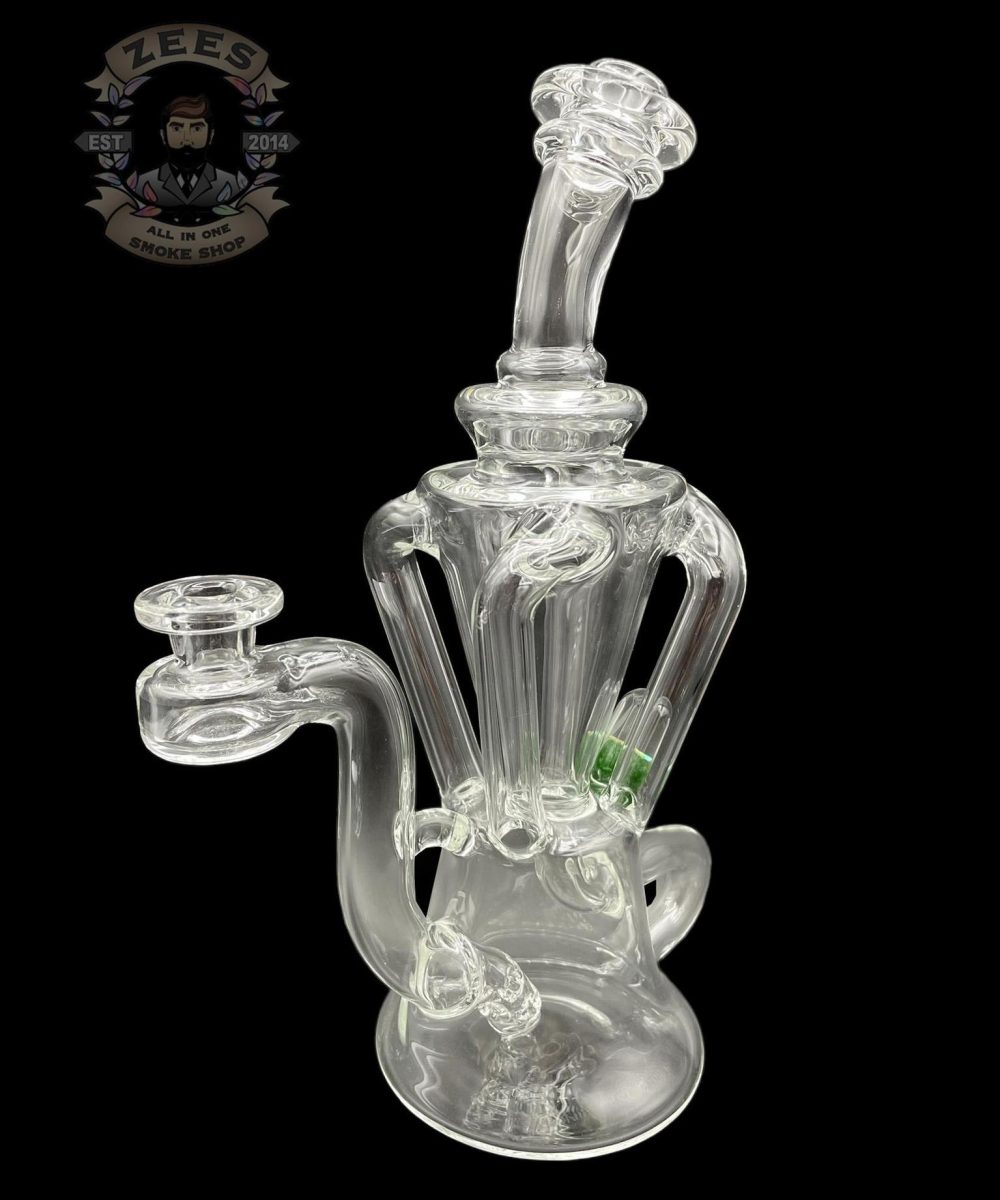 Alternative view of HEART AND MIND GLASS: FOREST FACETED ENCASED OPAL QUAD RECYCLER
