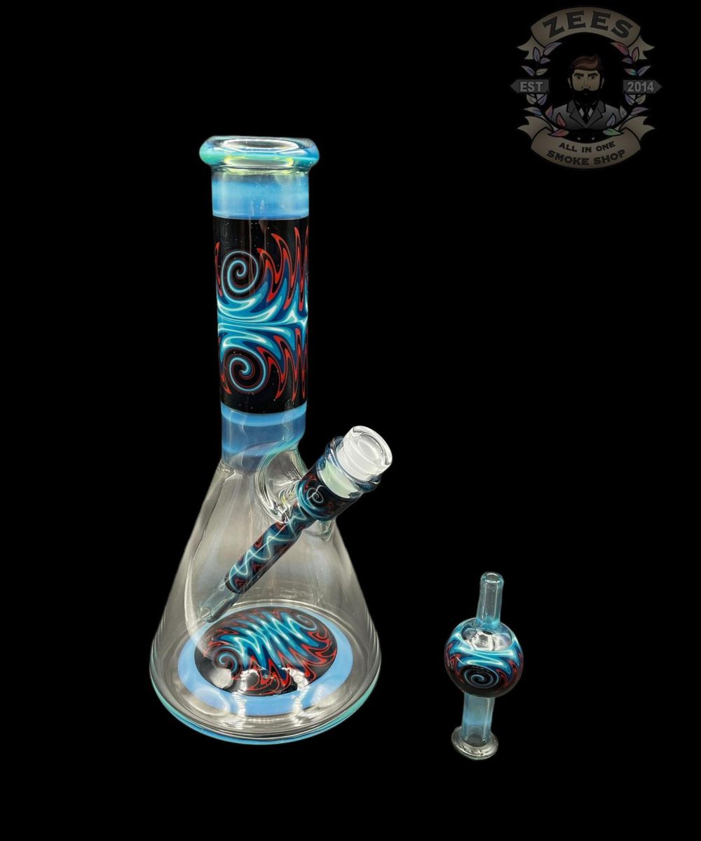 IAN S GLASS: GHOST BLUE WIG WAG PULL TUBE #3