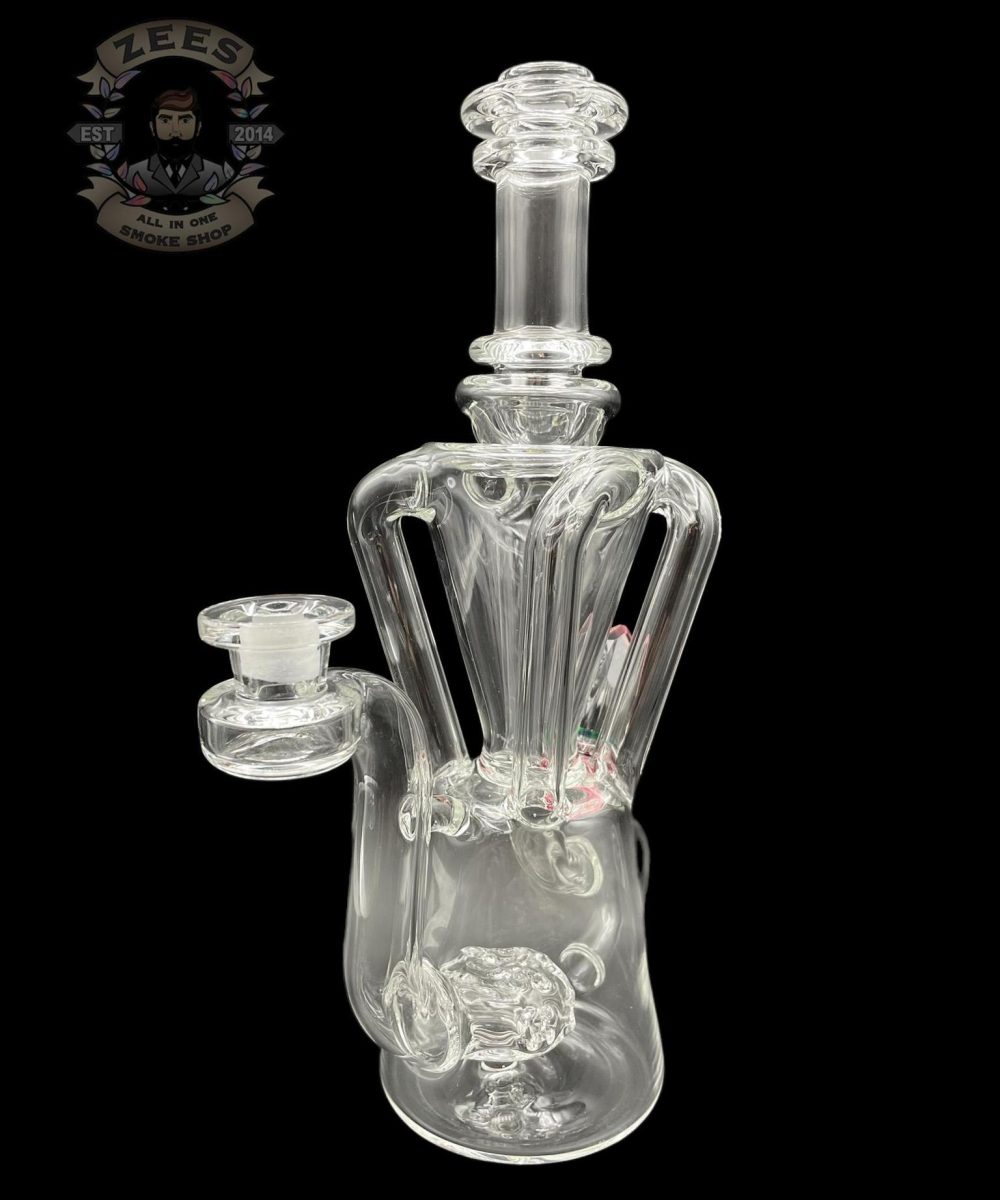 Alternative view of HEART AND MIND GLASS: RUBY FACETED ENCASED OPAL QUAD RECYCLER