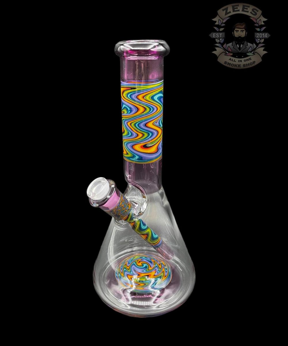 Alternative view of IAN S GLASS: PURPLE RAINBOW WIG WAG PULL TUBE #4