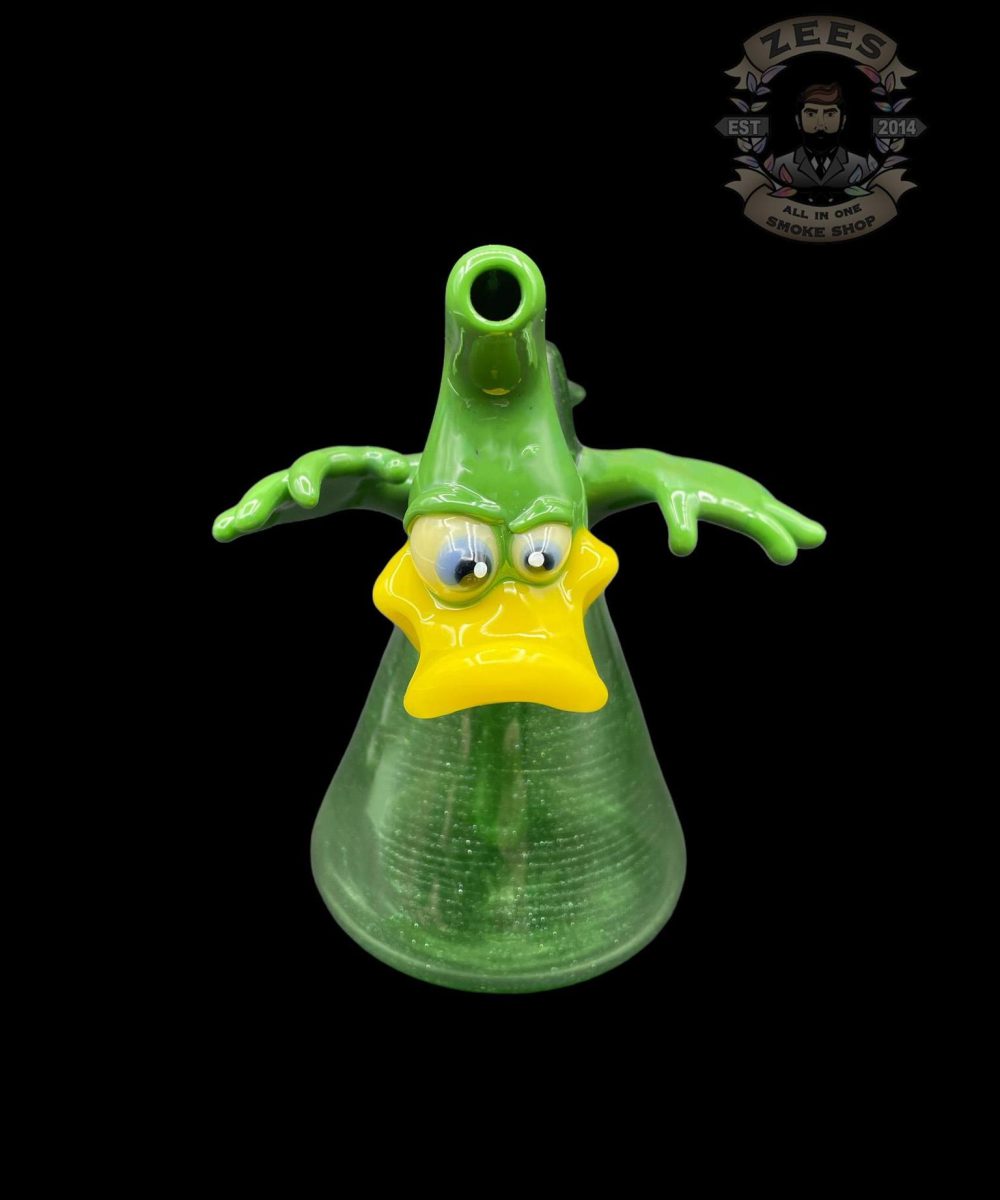 Alternative view of CAL SMITH GLASS: GREEN STARDUST DABBY DUCK RIG