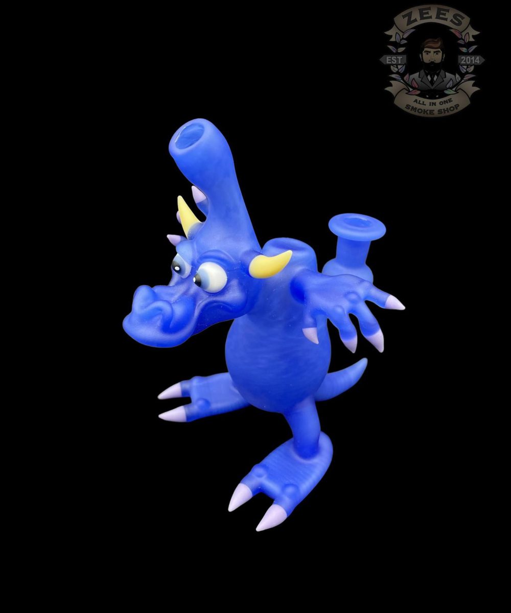 Alternative view of CAL SMITH GLASS: FROSTY ROYAL BLUE BULL RIG