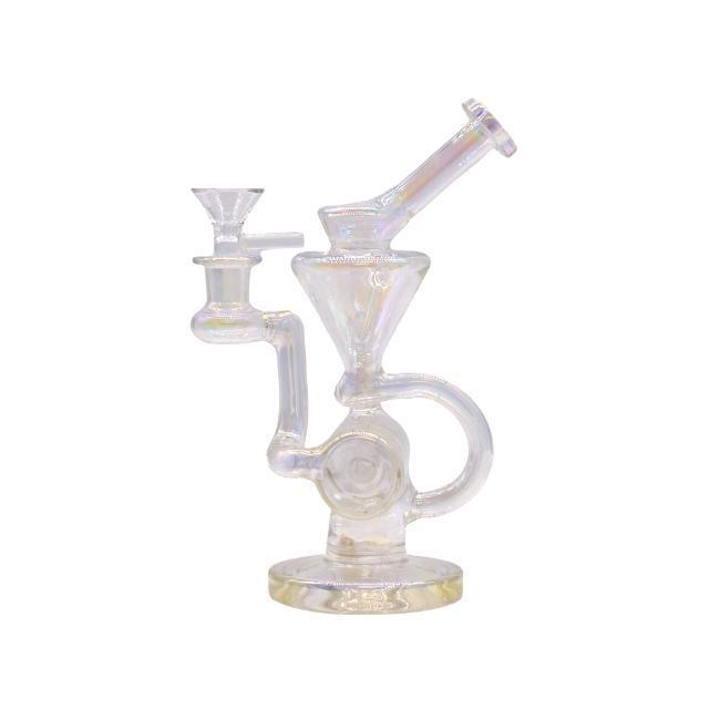 PHOENIX GLASS: 8" DUAL UPTAKE DRUM RECYCLER RIG