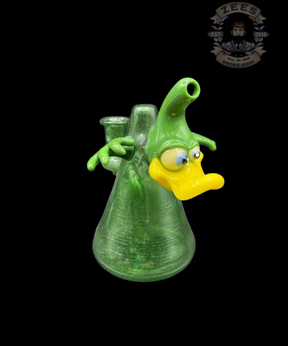 CAL SMITH GLASS: GREEN STARDUST DABBY DUCK RIG