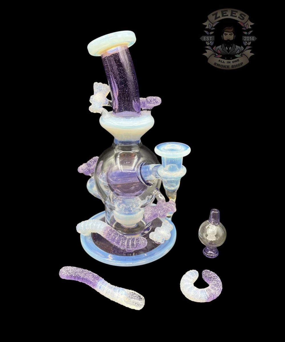 EMPERIAL GLASS: PURPLE LOLLIPOP AND GHOST GUMMY RIG SET