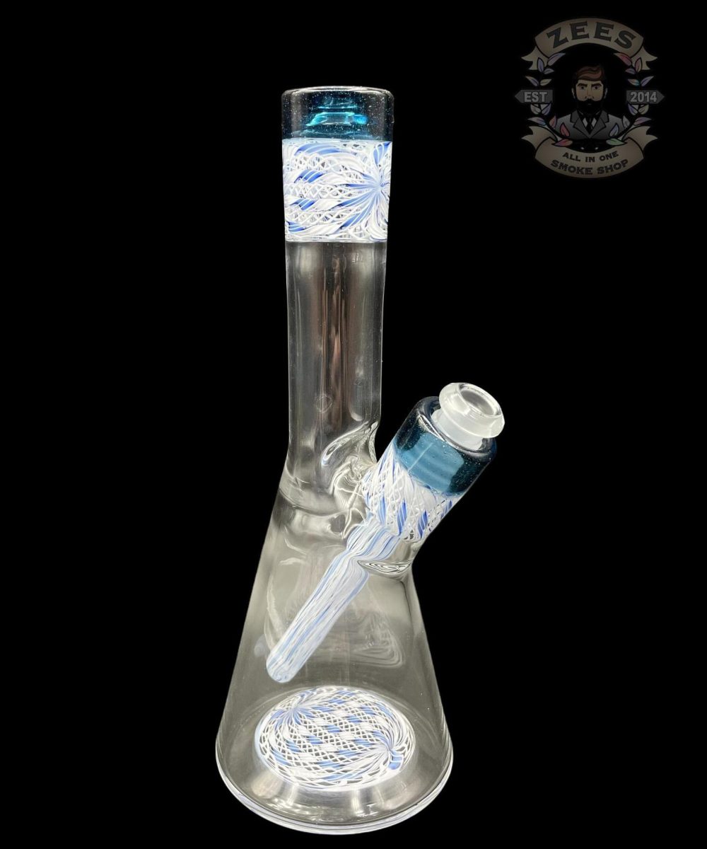 NES GLASS: 7" ICEY BLUE WIG WAG PULL TUBE #2