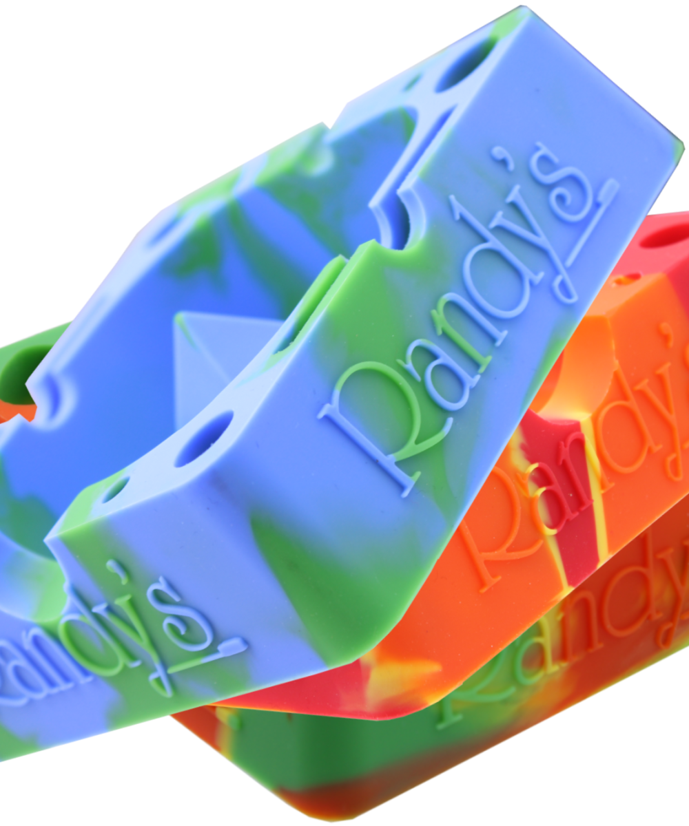 RANDY'S: SQUARE SILICONE ASH TRAY AND DEBOWLER