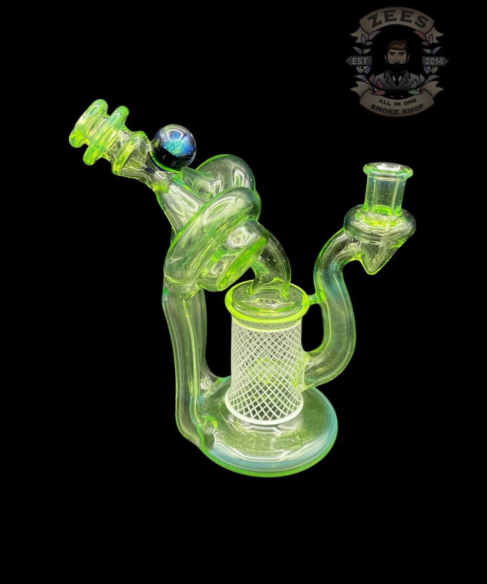 Alternative view of ET GLASS: OPAL SLYME LIME RETTICELLO DUAL UPTAKE RECYCLER