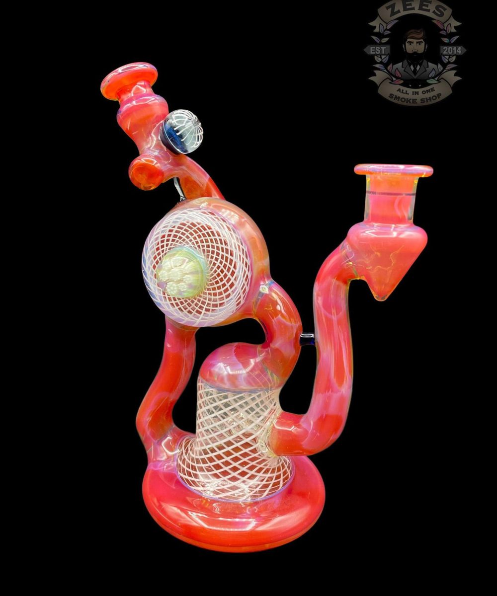 ET GLASS: LIGHT RED AMER RETTICELLO SINGLE UPTAKE RECYCLER