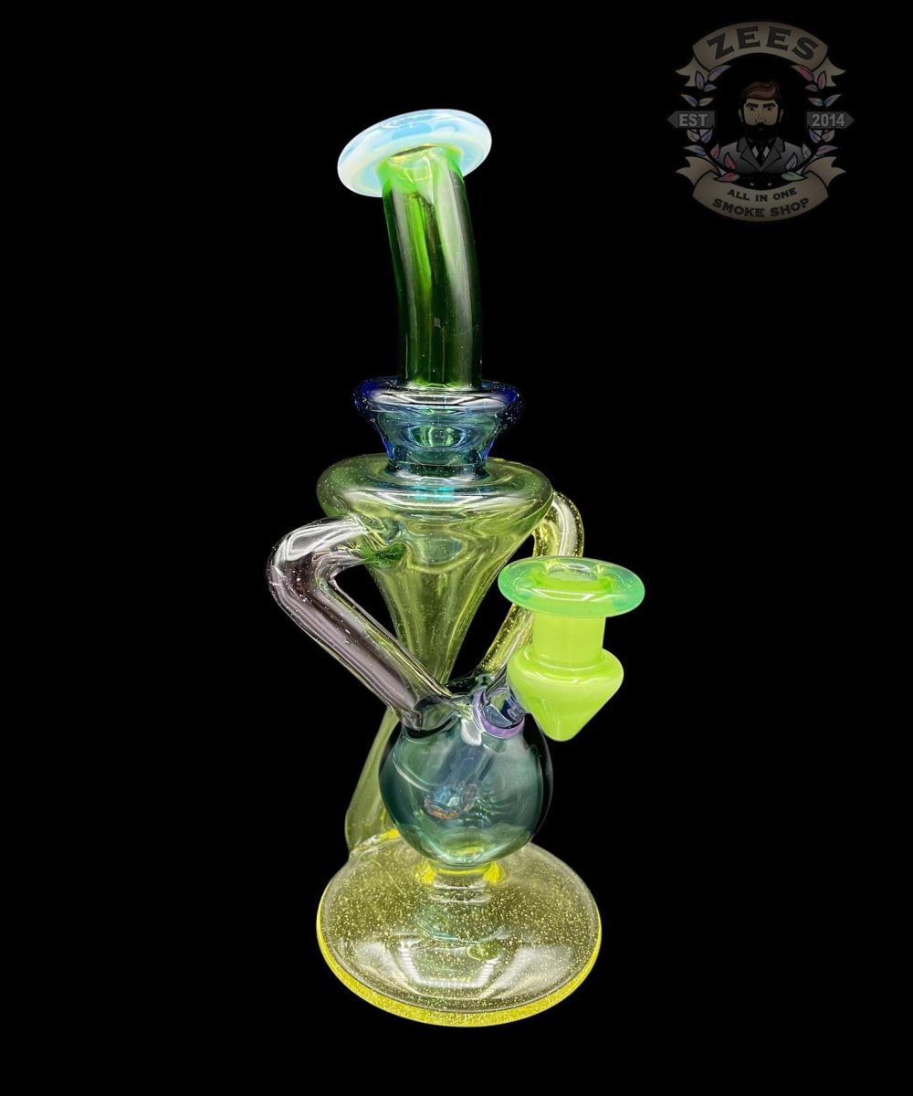 MHENNY GLASS: MIXED COLOR NOVA UV DUAL UPTAKE RECYCLER