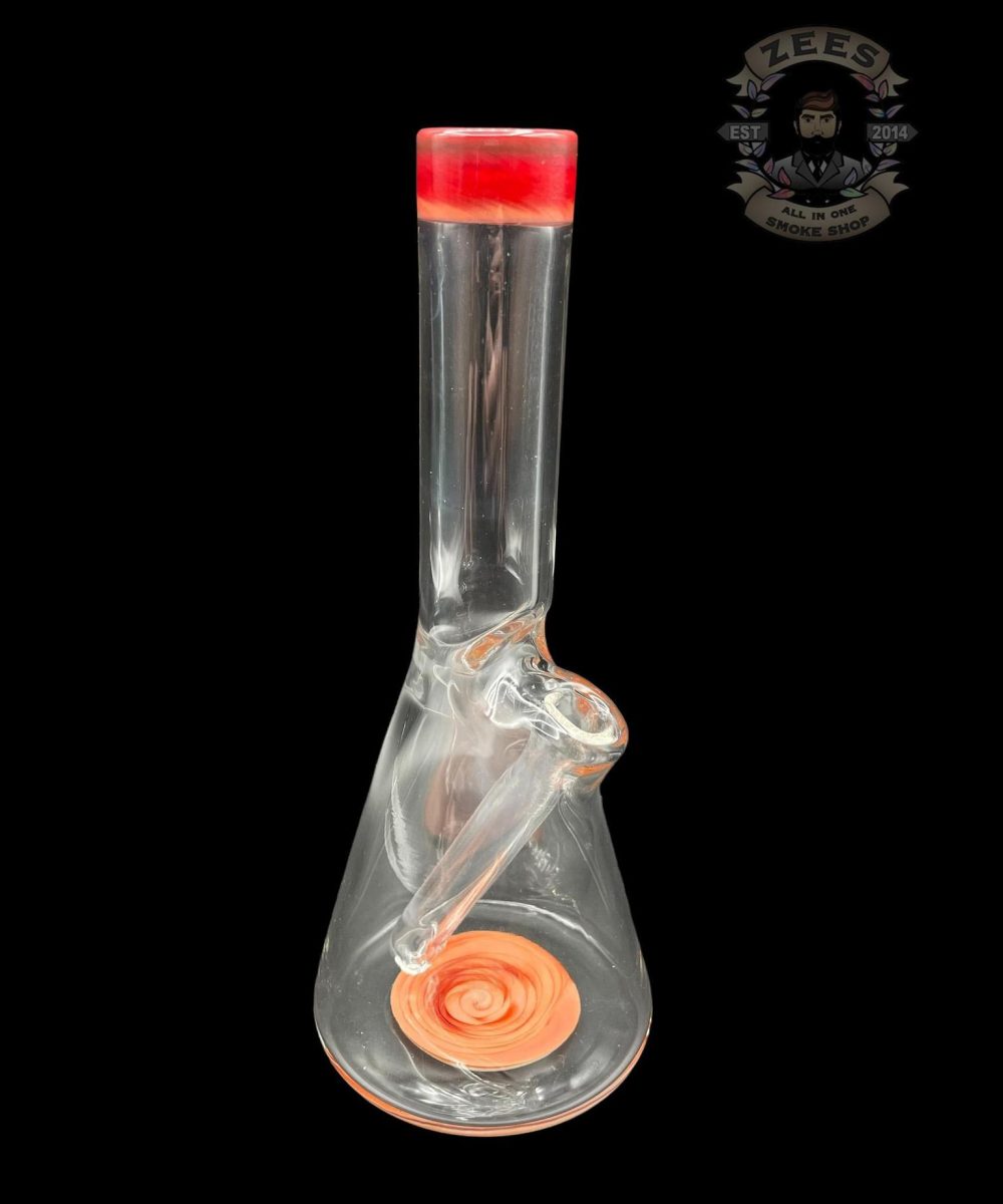 NES GLASS: 7" TANGY RED REVERSAL PULL TUBE #16