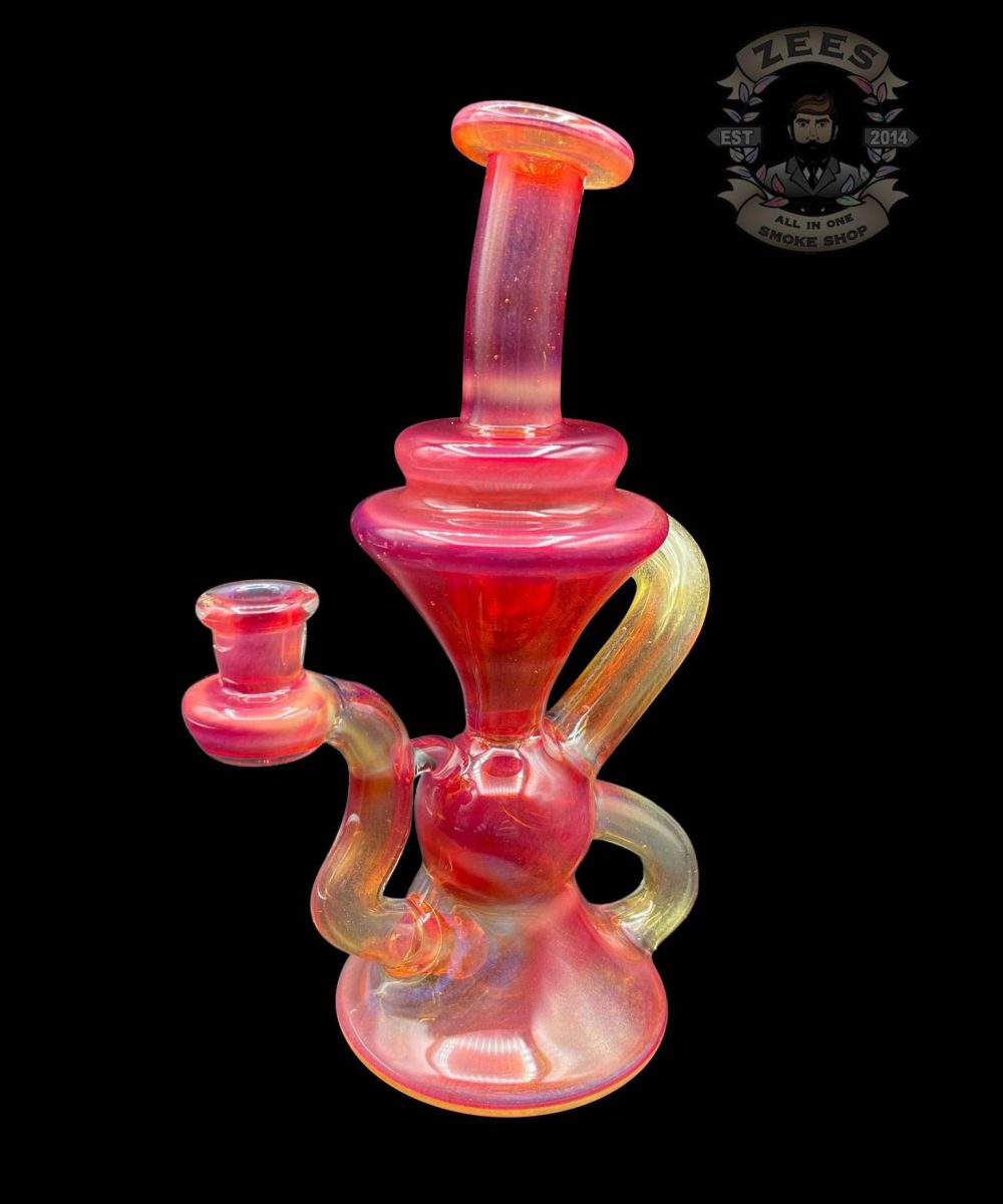 Alternative view of BLOB GLASS: TWO-TONE CRIMSON KLEIN RECYCLER