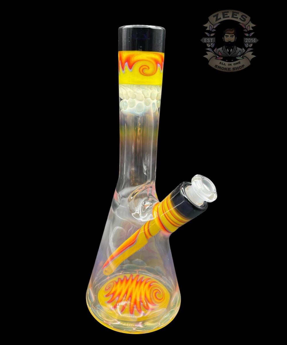 NES GLASS: 7" YELLOW WIG WAG PULL TUBE #5