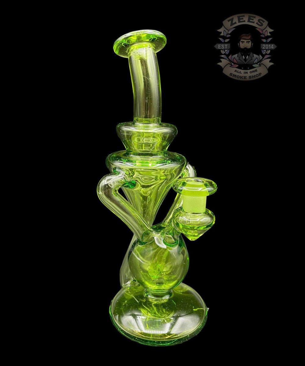 MHENNY GLASS: SLYME GREEN DUAL UPTAKE RECYCLER