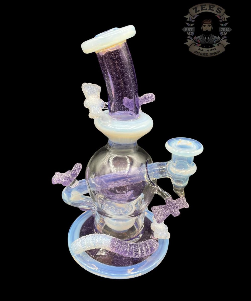 Alternative view of EMPERIAL GLASS: PURPLE LOLLIPOP AND GHOST GUMMY RIG SET