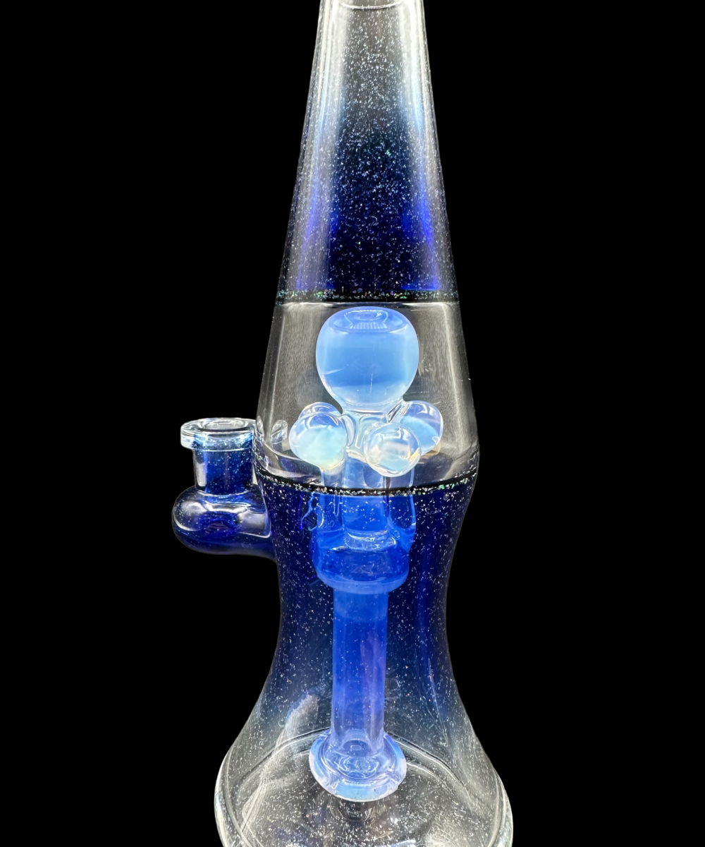 Alternative view of BLUEGRASS GLASS: COLORED LAMP MOONSTONE CRUSHED OPAL