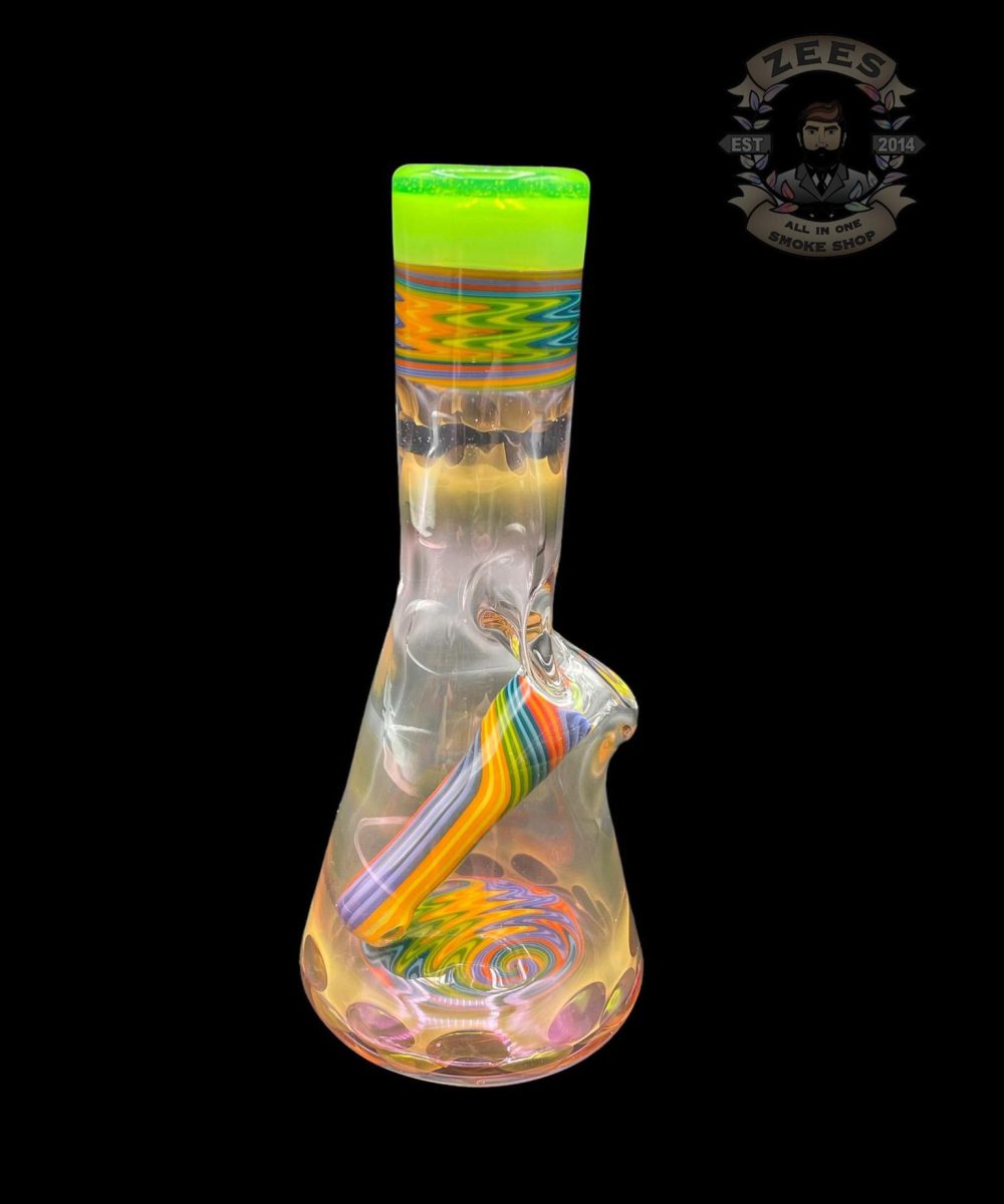 Alternative view of NES GLASS: 5" SLYME FUMED RAINBOW WIG WAG MICRO TUBE #1