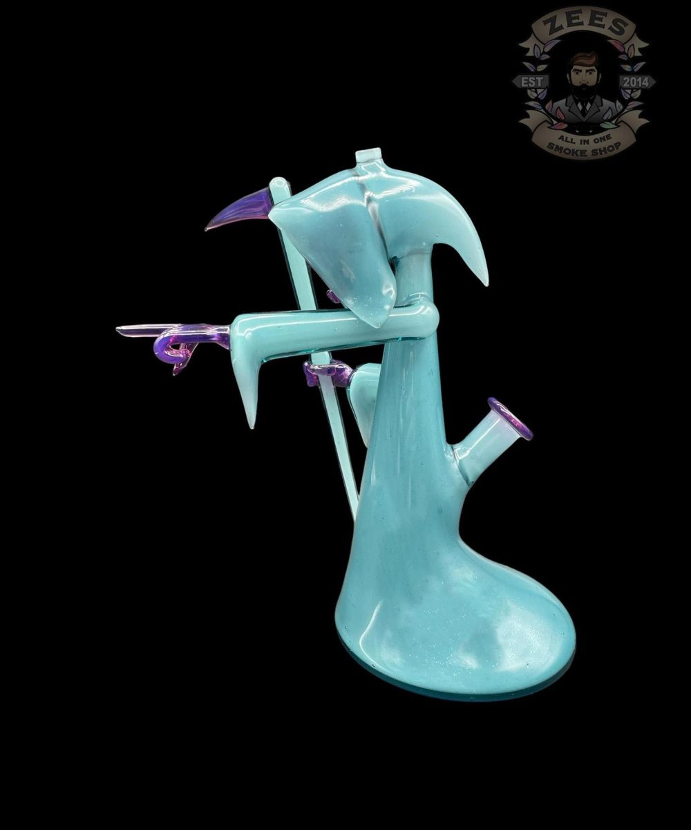 Alternative view of JOACHIM GLASS: TEAL AND ROYAL JELLY POINTING REAPER RIG