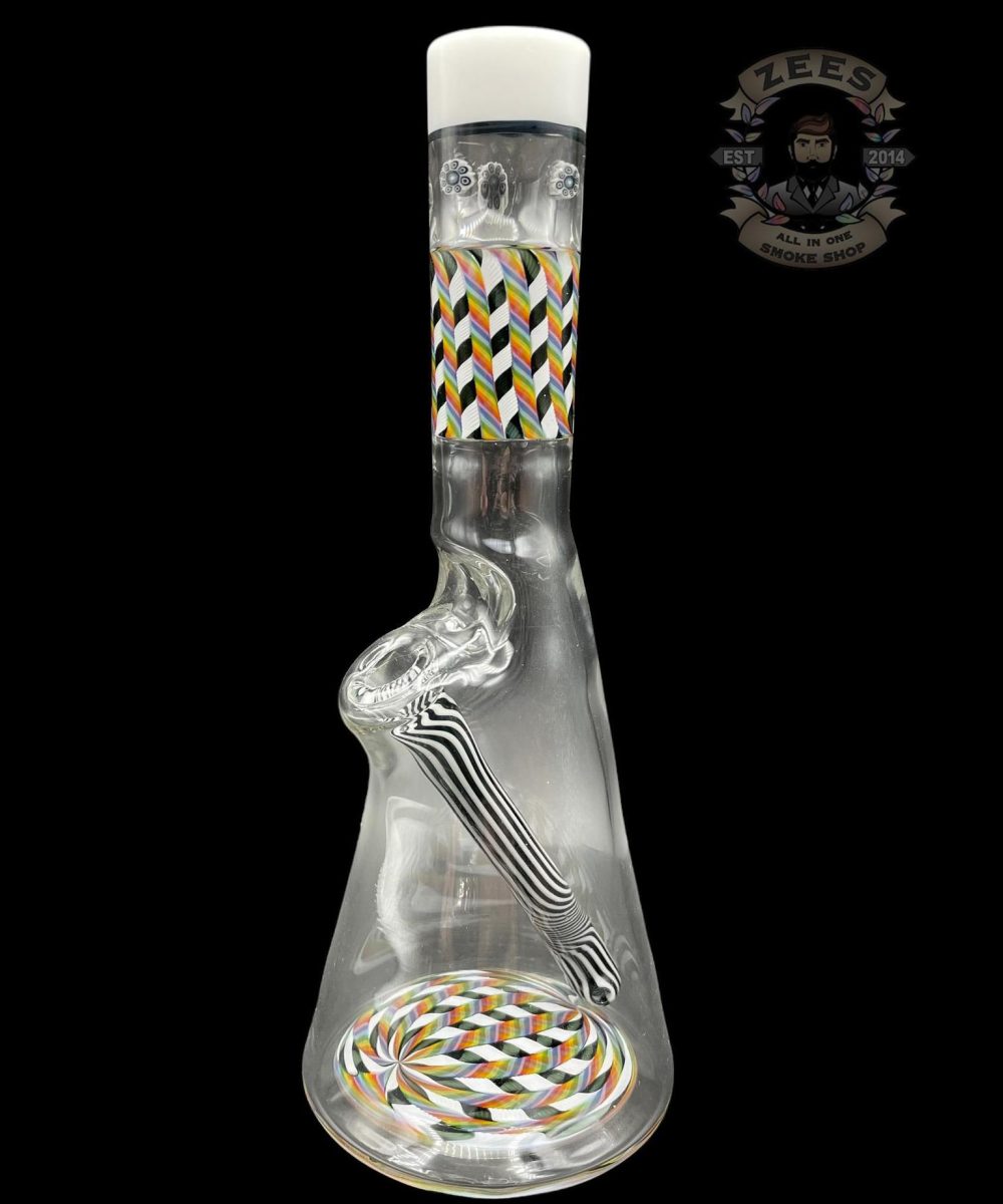 Alternative view of NES GLASS: 7" WHITE PLAID WIG WAG PULL TUBE #4