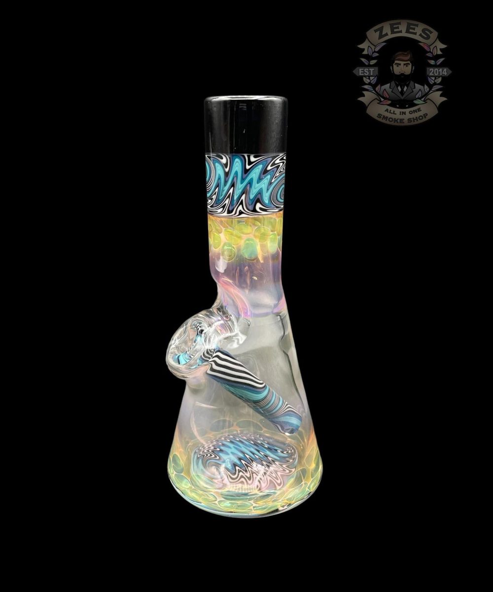 Alternative view of NES GLASS: 5" FUMED TEAL WIG WAG MICRO TUBE #6