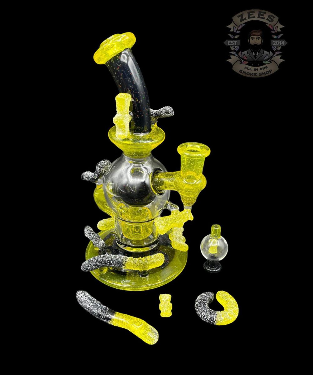 EMPERIAL GLASS: LEMON DROP CRUSHED OPAL GUMMY RIG SET