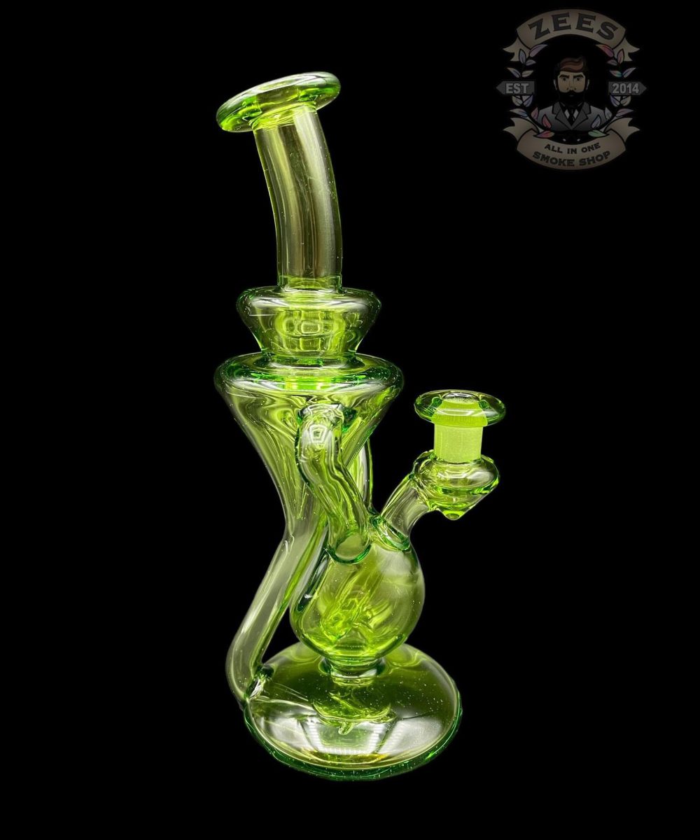 Alternative view of MHENNY GLASS: SLYME GREEN DUAL UPTAKE RECYCLER