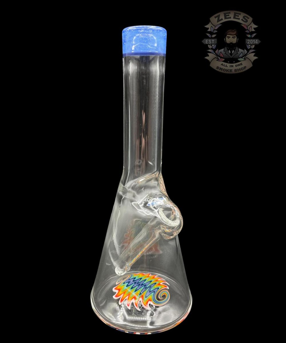 NES GLASS: 7" BLUE WIG WAG PULL TUBE #12