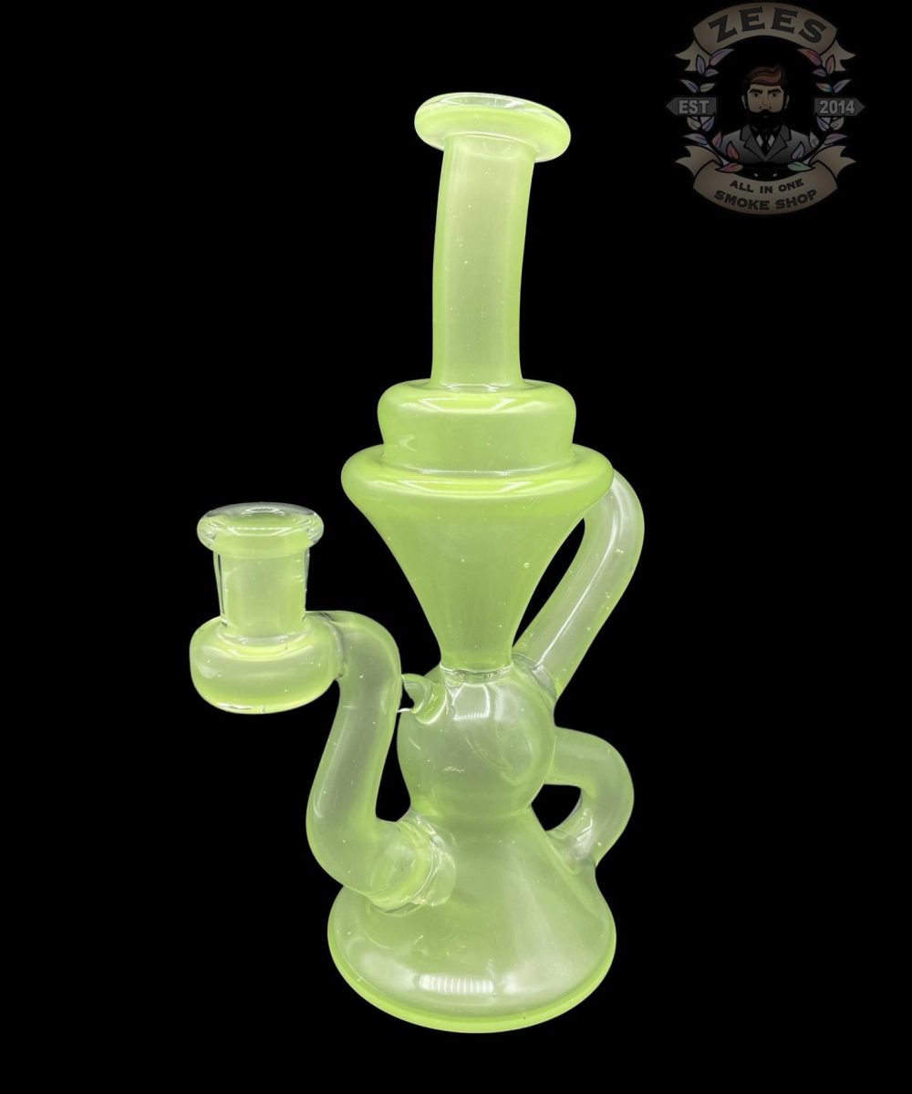 Alternative view of BLOB GLASS: MILKY GREEN KLEIN RECYCLER