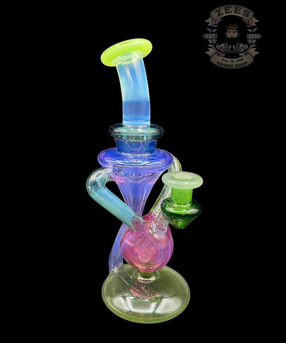 MHENNY GLASS: MIXED COLOR LUCY UV DUAL UPTAKE RECYCLER