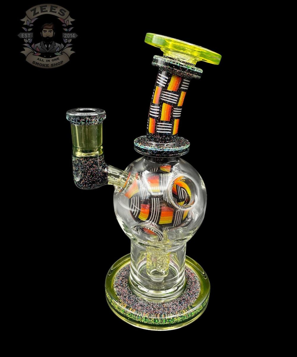 Alternative view of FATBOY GLASS: FULLY WORKED CITRINE UV CRUSHED OPAL EXO BALL RIG