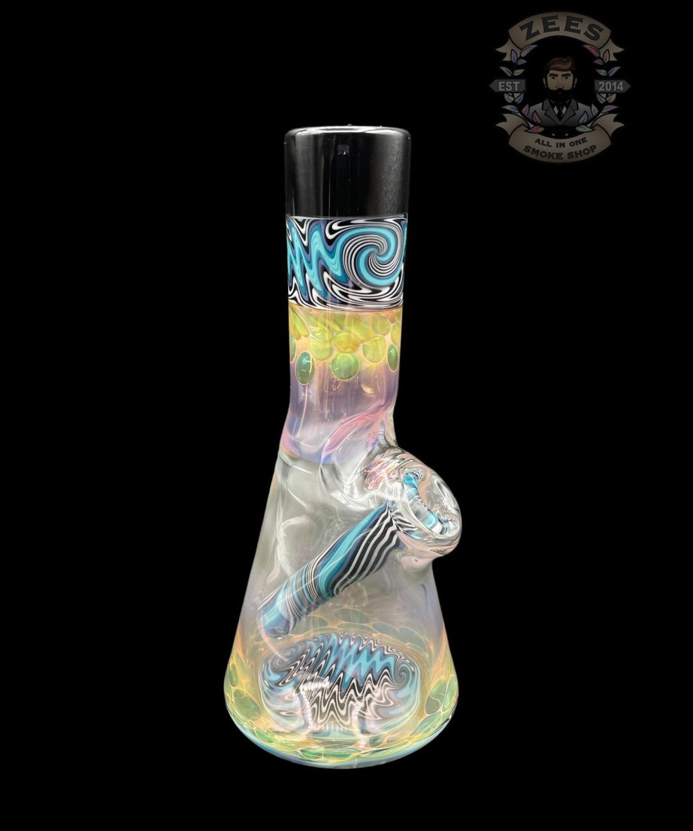 NES GLASS: 5" FUMED TEAL WIG WAG MICRO TUBE #6