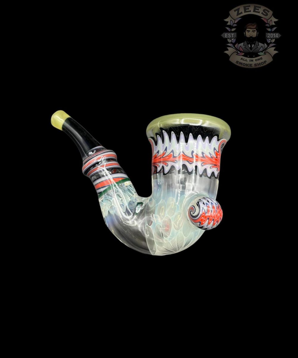 Alternative view of NES GLASS: FULLY WORKED SHERLOCK HAND PIPE