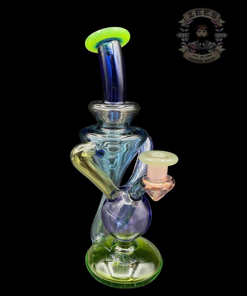 MHENNY GLASS: MIXED COLOR CFL DUAL UPTAKE RECYCLER